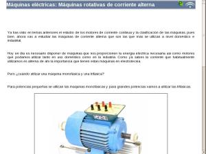 Máquinas eléctricas:  Máquinas rotativas de corriente alterna