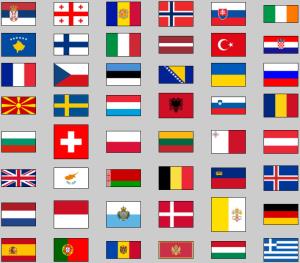 Flags of Europe. Lizard Point