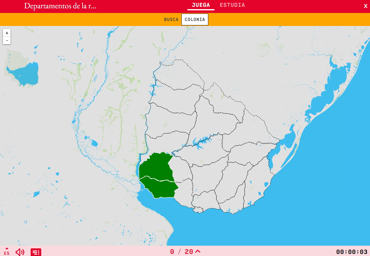 Departamentos de la región suroeste de Uruguay