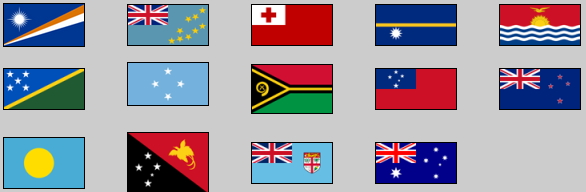 Flags of Oceania. Lizard Point