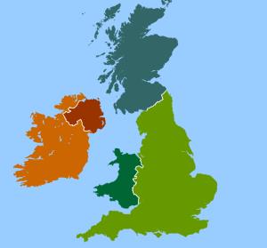 Countries and capitals of United Kingdom and Ireland. Toporopa