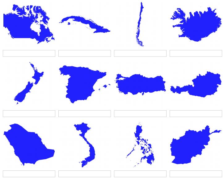 Shapes of world countries 2 (JetPunk)