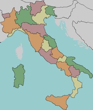 Regions of Italy. Lizard Point