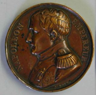 Medalla conmemorativa de la muerte de Napoleón en la islade Santa Elena