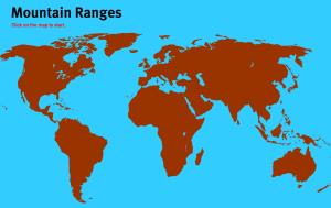 Mountain ranges of the World. World Geography Games