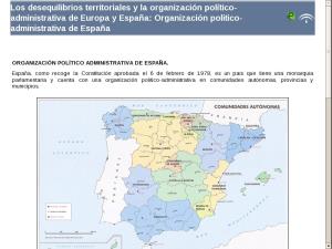 Los desequilibrios territoriales y la organización político-administrativa de Europa y España: Organización politico-administrativa de España