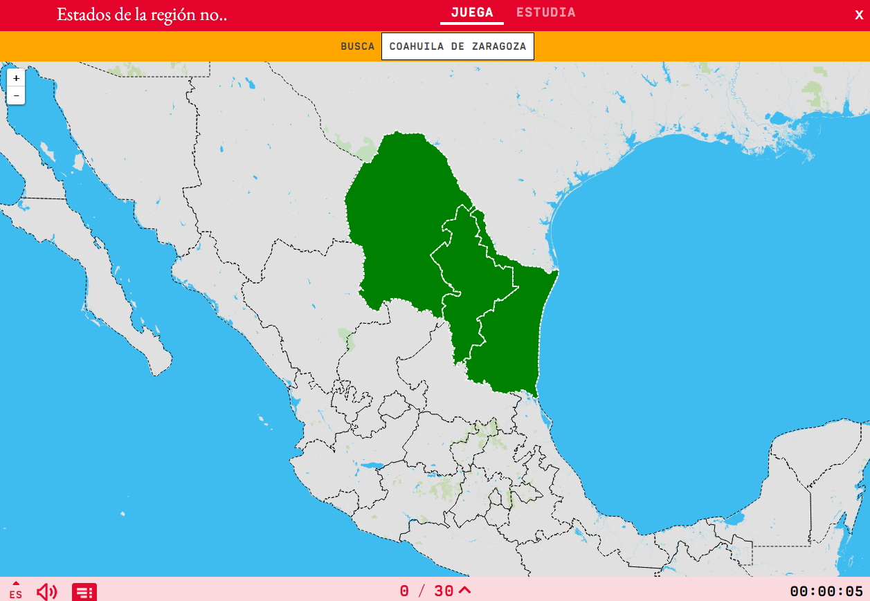 Estados da região noreste de México