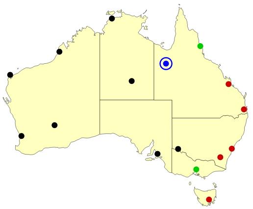 Australia cities map  (JetPunk)