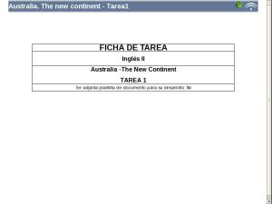 Australia. The new continent - Tarea 1