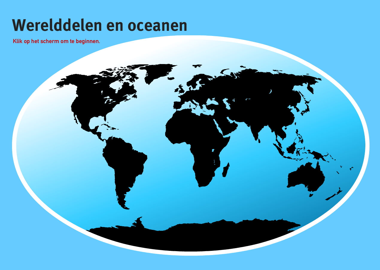 Werelddelen en oceanen. Topo VMBO