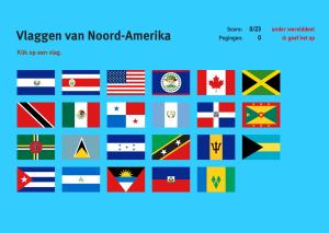 Vlaggen van Noord-Amerika. Topo Wereld