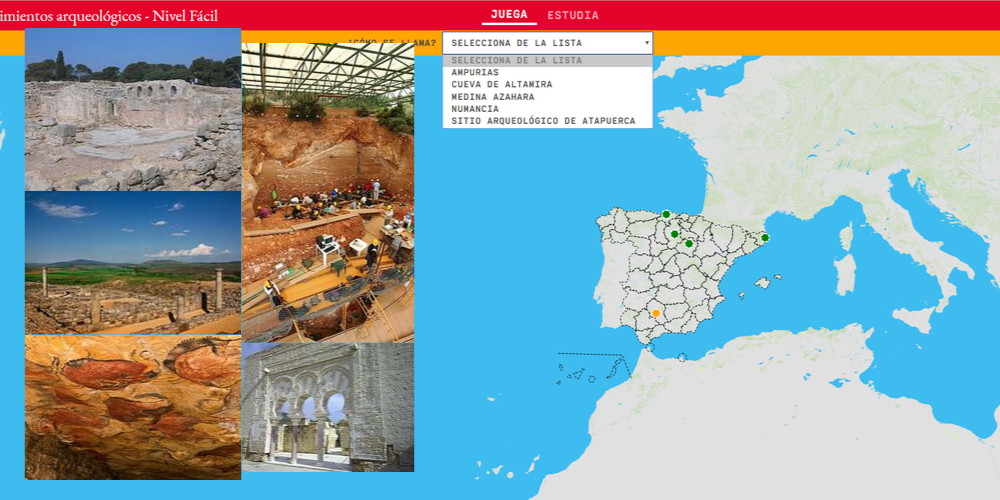 Jaciments arqueològics d'Espanya - Nivell Fàcil