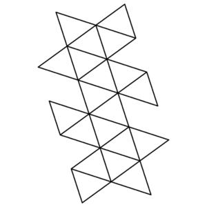 Un icosaedro es un poliedro de veinte caras, convexo o cóncavo. Si las veinte caras del icosaedro son triángulos equiláteros y congruentes, iguales entre sí, el icosaedro es convexo y se denomina regular, siendo entonces uno de los llamados sólidos platónicos. El poliedro conjugado del icosaedro es el dodecaedro.Etimología: del griego eikosaedron, de εἴκοσι éikosi "veinte" y ἕδρα hedra "asiento, cara".Adjetivo: icosaédrico.