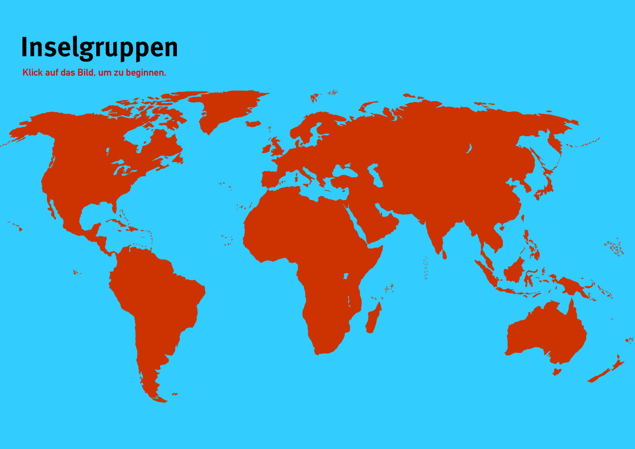 Inselgruppen der Welt. Welt-Quiz Geographie