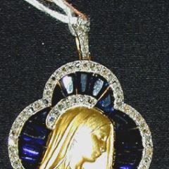 Medalla con imagen de la Virgen