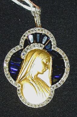 Medalla con imagen de la Virgen