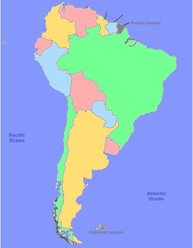 Capitals of South America. Sporcle