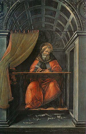 San Agustín en su gabinete (Botticelli, Uffizi)