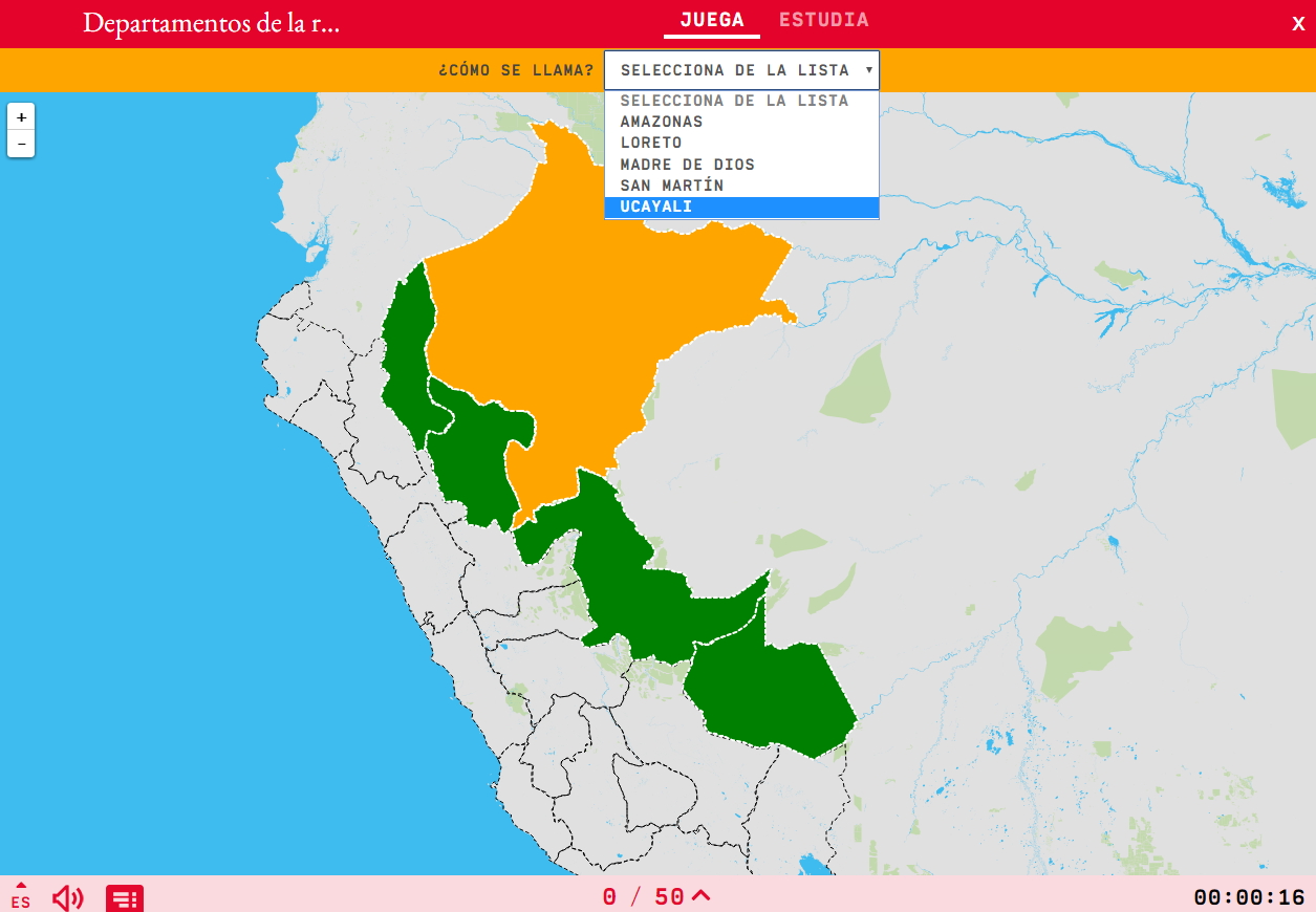 Departamentos de la región amazónica de Perú