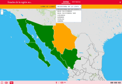 Estados da região noroeste de México