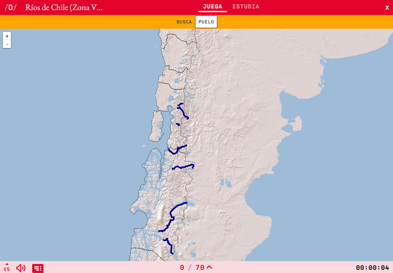 Mapa interactivo. ¿Dónde está? Ríos de Chile (Zona V, VI y VII) - Mapas