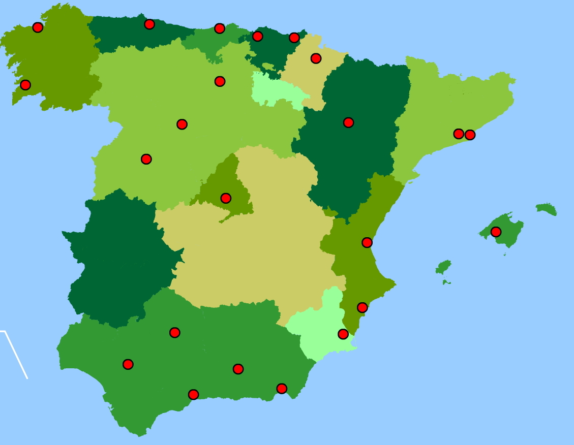 Ciudades de España. Toporopa