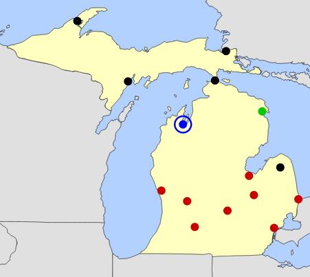 Michigan cities map (JetPunk)