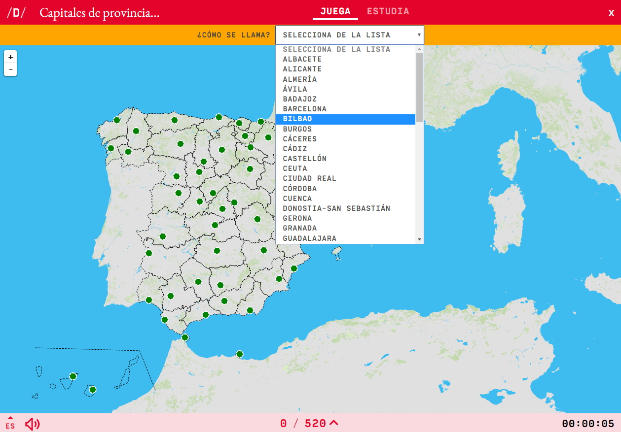 Capitais de provincias de España