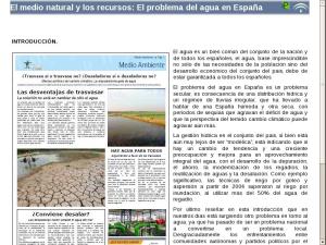 El medio natural y los recursos: El problema del agua en España