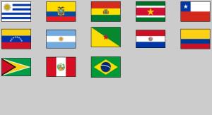 Flags of South America. Lizard Point