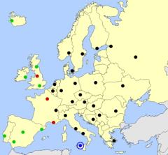 Europe cities map (JetPunk)