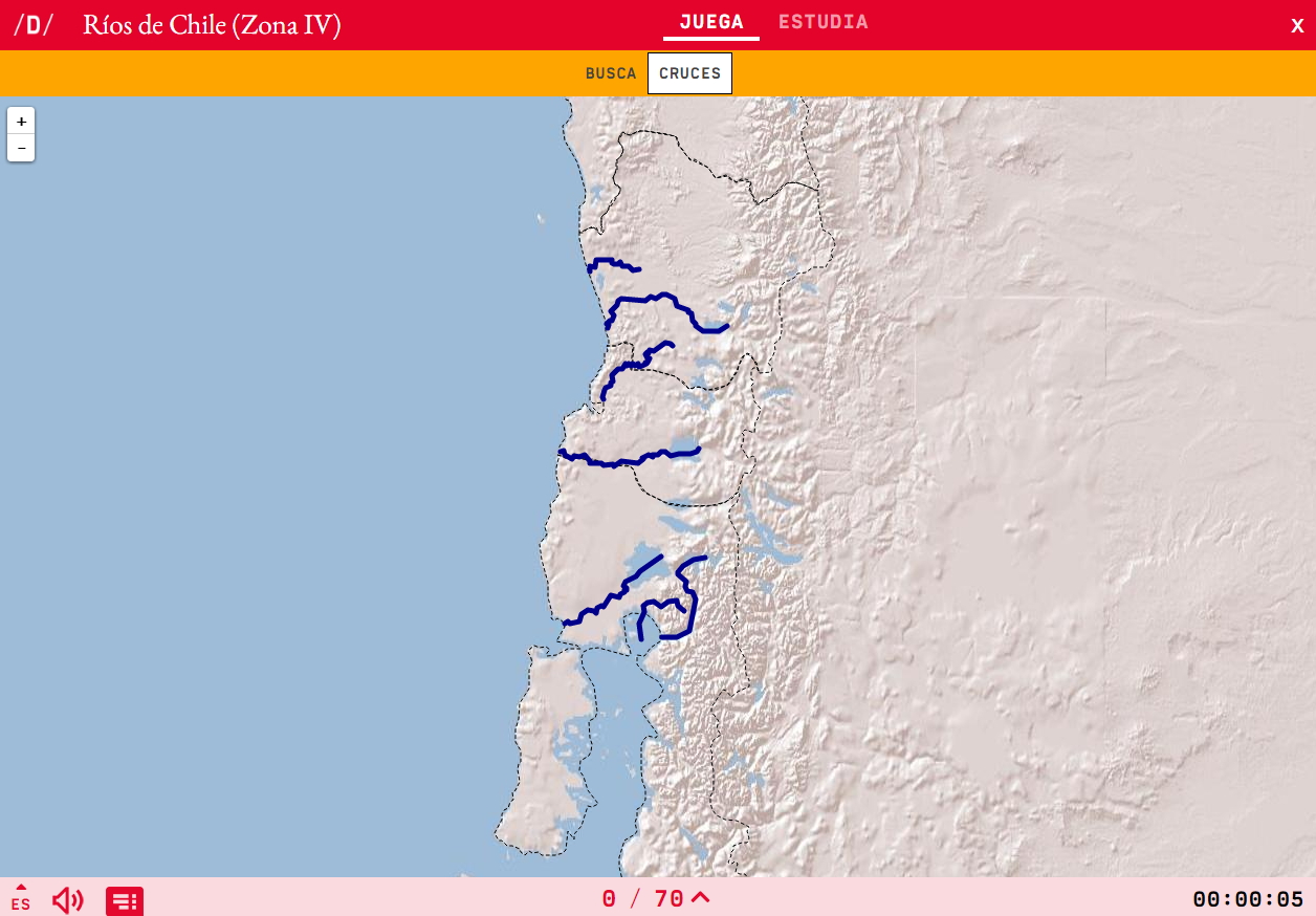 Mapa interactivo. ¿Dónde está? Ríos de Chile (Zona IV) - Mapas