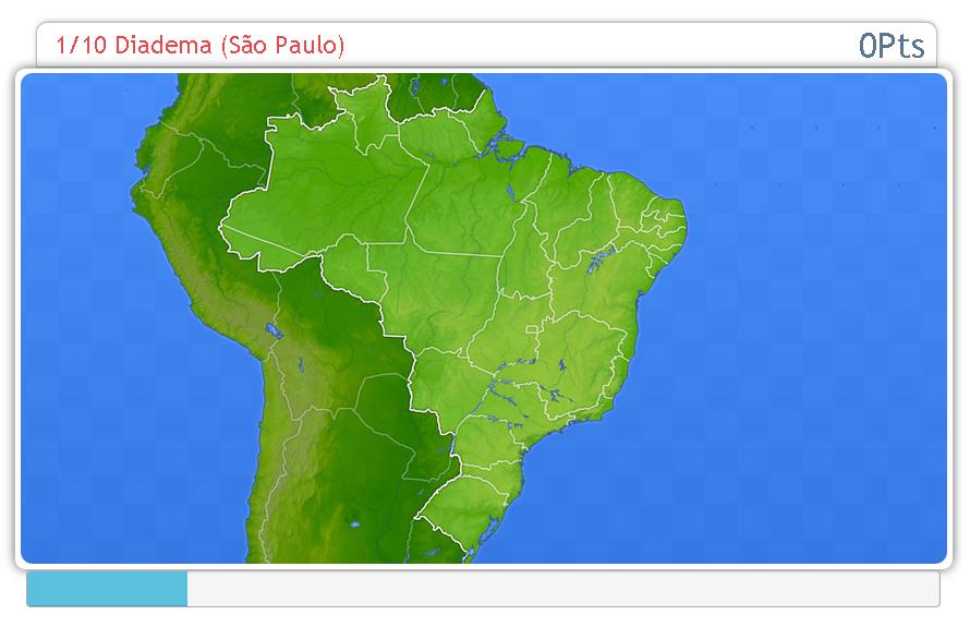 Cities of Brazil.Geography map games