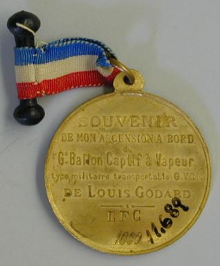 Medalla conmemorativa de la ascensión en globo de Louis Godard