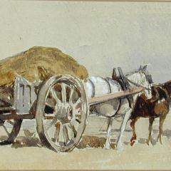 Carro cargado de heno