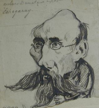 Caricatura de José de Echegaray
