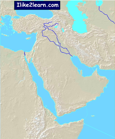 Rivers and lakes of Middle East. Ilike2learn