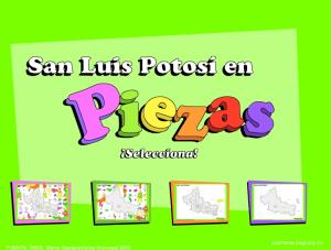Municipios de San Luis Potosí. Puzzle. INEGI de México