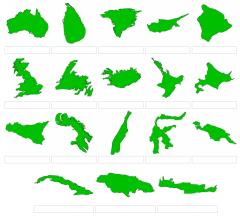 Shapes of islands (JetPunk)