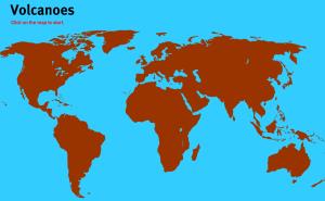 Volcanoes of the World. World Geography Games