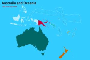 Countries of Oceania. World Geography Games