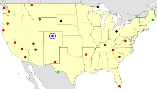 United States national parks map  (JetPunk)