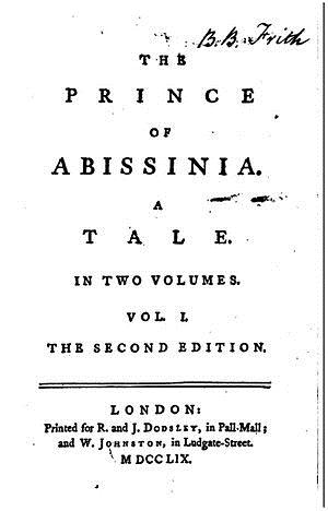 The History of Rasselas, Prince of Abissinia