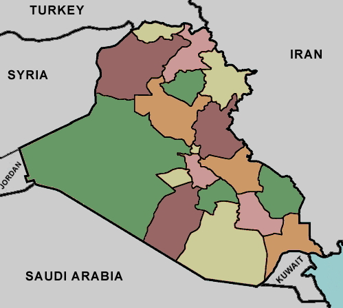 Provinces of Iraq. Lizard Point