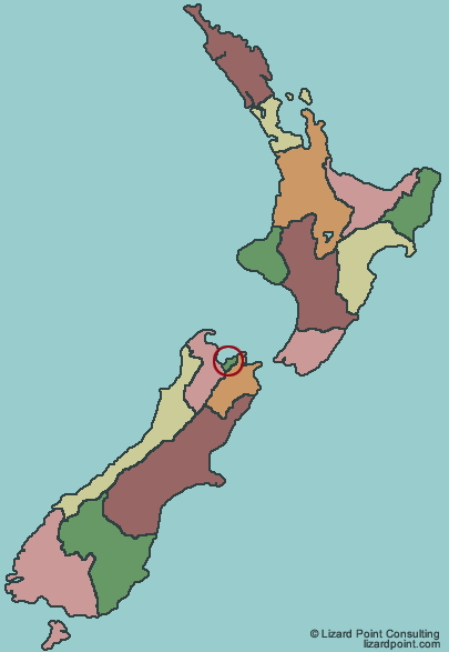 Regions of New Zealand. Lizard Point