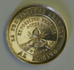 Medalla conmemorativa de la Exposición Provincial, Granada 1862