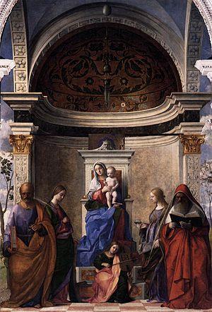 La Virgen y el Niño con santos (Bellini)
