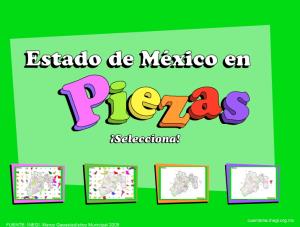 Municipios del Estado de México. Puzzle. INEGI de México