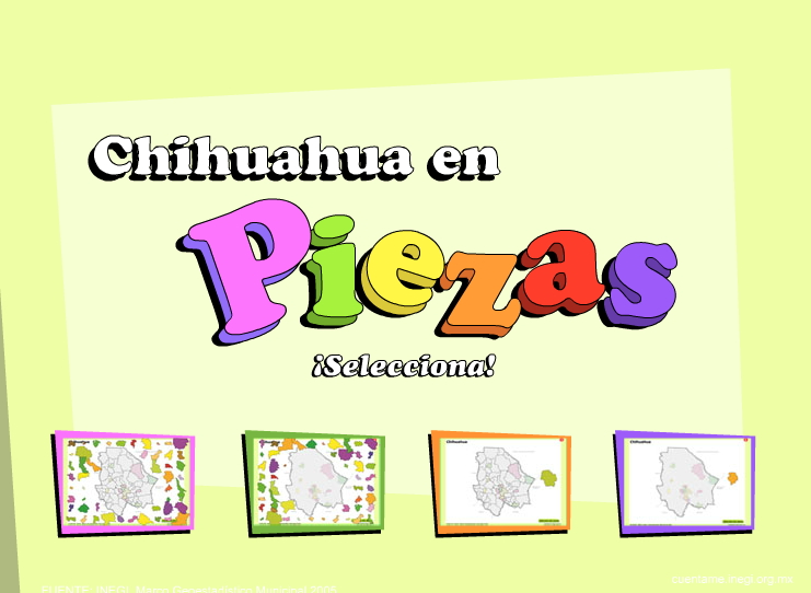 Municipios de Chihuahua. Puzzle. INEGI de México