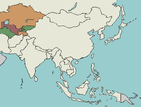Countries of Central Asia. Lizard Point